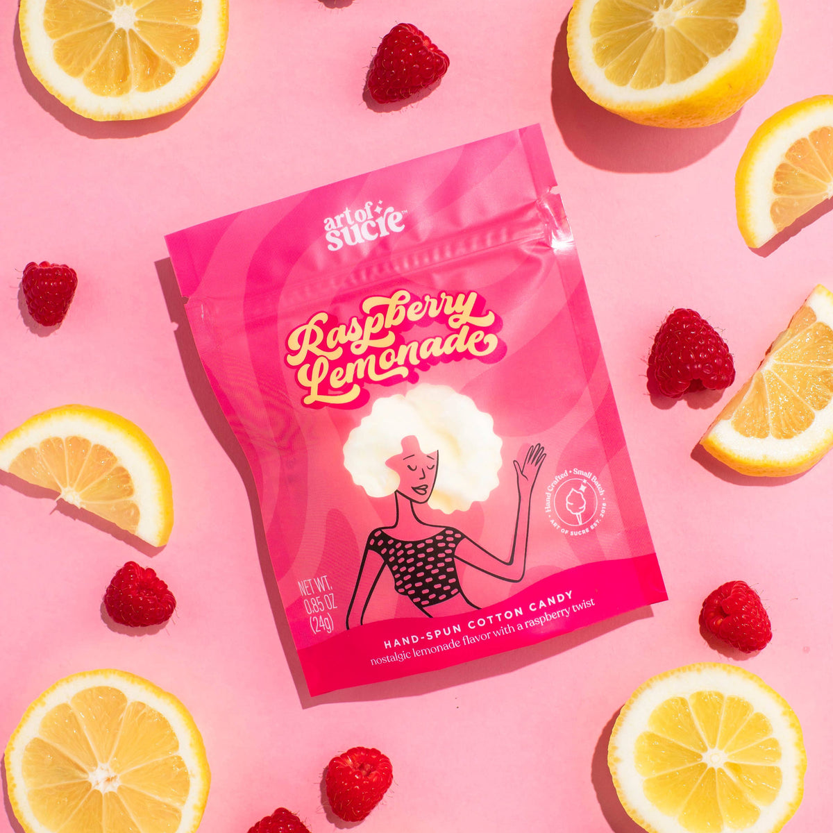 Raspberry Lemonade Flavoured Gourmet Cotton Candy