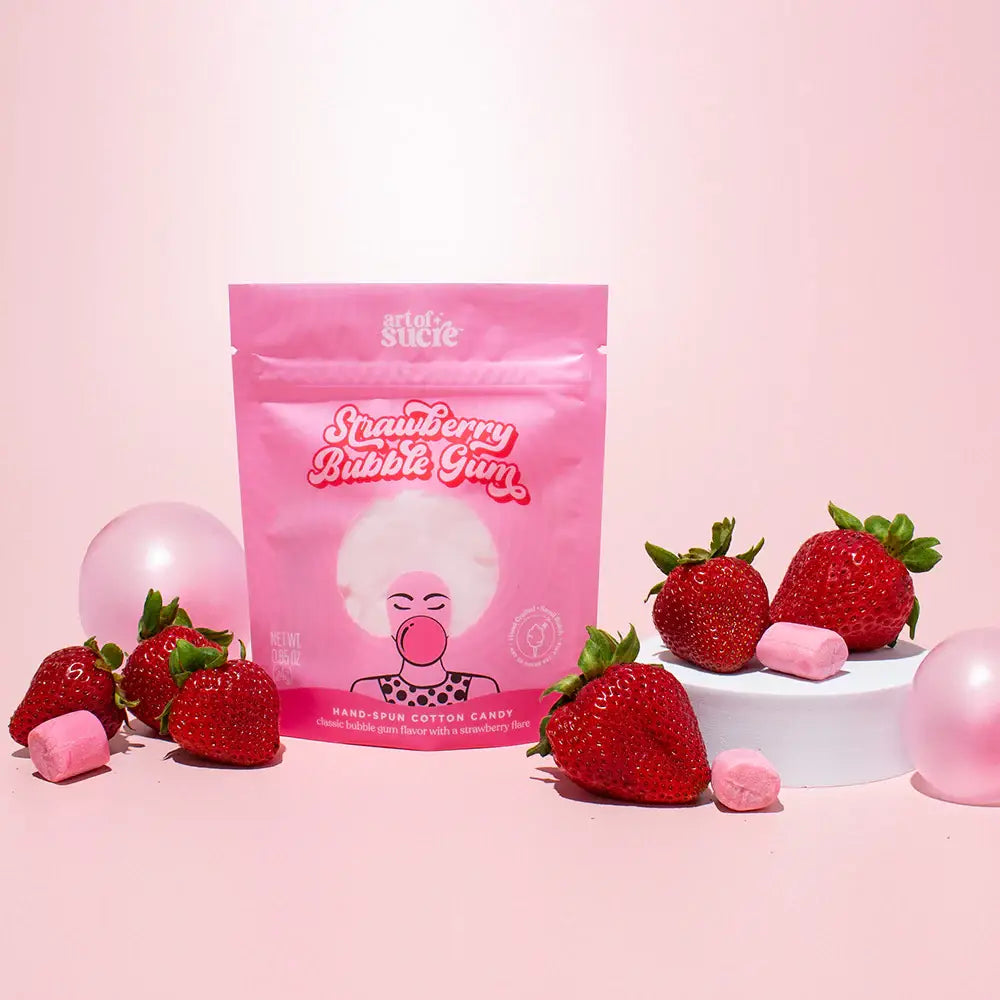 Strawberry Bubble Gum Flavoured Gourmet Cotton Candy